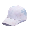 Tie-dye baseballpet met kleurverloop in roze en blauw voor een trendy streetwear look - Verstelbaar / Wit