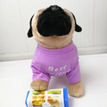 French Bulldog plush in purple 'Best friends' T-shirt with dog toy kitchen tool accessory - C Pattern - Light Purple / S