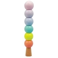 Colorful stackable soccer ice cream toy with multi-layer color blocks and waffle cone base - Bulk Packaging / Football Highlighter