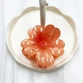 Translucent orange flower hair claw clip for elegant beach vacation styling - Red (Lucky Flower)
