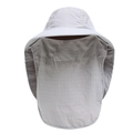 Dettaglio dei fori di ventilazione sulla maschera del cappello parasole ad asciugatura rapida - M (56-58cm) / Grigio chiaro