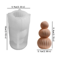 Three-tier ribbed sphere silicone mold for DIY candles with dimensions showing - Triple Lantern Ball