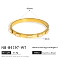 Schema tecnico del bracciale dorato con zirconi largo 6mm e diametro di 60mm - Placcato Oro Con Gemma Bianca