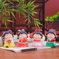 Set of four Tang dynasty style resin girls in colorful traditional Chinese costumes - Joyful Celebration 4pcs Set (1056-17)