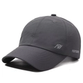Dark gray quick-dry sport baseball cap with narason side logo and curved brim design - Adjustable / Dark Gray