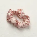 Light pink satin scrunchie with smooth silk texture for gentle hair styling and comfort - Scrunchie_Champagne Pink