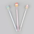 Student gel pen with cartoon cake topper and colorful glitter ink refills - Cartoon Fruit Cake Gel Pen