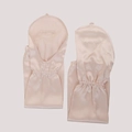 Manchettes de protection solaire en soie rose pour femmes avec détail bouton élégant - Amélioré / Rose Taro
