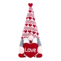 Gnomo de San Valentín con corazón Love y gorro puntiagudo en rojo y blanco - Estilo de Mujer