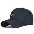 Schnelltrocknende dunkelgraue Baseballkappe mit weißer Bergstickerei für Outdoor-Sport - Verstellbar / Marineblau