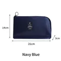 Portable navy blue travel cable organizer bag with 21x14x3cm size dimensions - Navy Blue