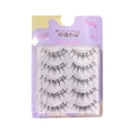 Cinq paires de faux cils naturels tournesol M08 avec bande claire en emballage violet - Style Fée Tournesol (M08) / Lot de 5 Paires