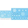 Weihnachts-Fensteraufkleber Set mit 35 weißen Schneeflocken und Sternen, Größe 20x30cm - Schneeflocke Stil 11
