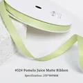9mm matte silk ribbon in pomelo green finish for floral packaging and hair accessories - 0.9CM Wide * 25 Yards / Citron
