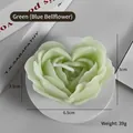 Light green heart-shaped rose scented candle with Wild Bluebell fragrance and floral texture - Medium/Green (Bluebell)