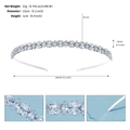 Tabella taglie cerchietto in zirconia argento con peso 21g e diametro 13cm - Argento