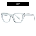 Cat eye blue light blocking glasses with transparent light blue frame in C7 variant - Transparent Gray
