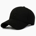 Gorra de béisbol negra con bordado C en 3D y texto Chance en el borde de la visera - Ajustable / Negro