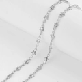Polished silver stainless steel necklace featuring a continuous star pendant design - Pentagram / Steel
