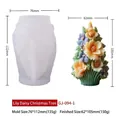 3D lily daisy Christmas tree silicone mold for DIY candles and aromatherapy plaster decor - Lily Daisy Christmas Tree GJ-094-1