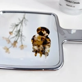 Mini tortoiseshell acetate hair claw clip for girls, stylish hair accessory in brown - Tiger Print