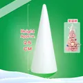 Cono de espuma blanca de 25 cm para base de árbol de Navidad de manualidades DIY - Cono de espuma de 25cm