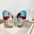 Elegant butterfly hair claw clip with blue and purple gradient pearlescent wings - Ice Swallowtail 10.5CM