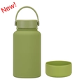 Avocado green 650ml stainless steel insulated water bottle with matte finish and carry strap - 650ml / Matcha Green (New)