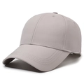 Classic light purple-grey baseball cap in a minimalist six-panel design for outdoors - Light Gray
