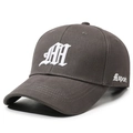 Dark grey baseball cap with white gothic M embroidery and M sport side logo detail - Adjustable / Gray