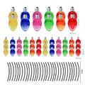 Detailed size chart for colorful Christmas bulb magnets and black honeycomb lattice wires - RFM032: 12 Large Bulbs + 36 Small Bulbs + 32 Lines