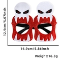 Lunettes d'Halloween motif tête de mort avec paillettes rouges et strass brillants - Taille unique / Monture de Lunettes Squelette et Dents Sanglantes