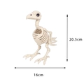 Realistisch plastic vogelskelet voor Halloween, maat 20,5 cm hoogte en 16 cm breedte - Kraaienskelet