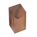 Cone-shaped black walnut wood ring holder with brass base in a dark brown finish - 1 Piece Black Walnut