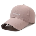 Gorra de béisbol de malla transpirable rosa palo con bordado Memorie - Ajustable / Rosa