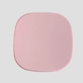 Pink minimalist oval contact lens case featuring a smooth silicone matte finish - Pink