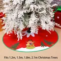 Gonna per albero di Natale rossa con renna per alberi da 1,2 m fino a 2,1 m - Stile Alce / Diametro 100CM