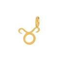 Pendente segno zodiacale Toro in acciaio inossidabile dorato con finitura lucida - Toro - Oro