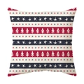 Christmas pillowcase with red and white reindeer and tree patterns in Nordic style - Style 3 / 18x18 Inch
