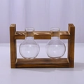 Bulb Double Bottle Retro Wood Stand