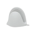 Light gray silicone oven mitt with non-slip texture and hanging hole for kitchen use - 2C Light Gray