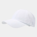Detail of white baseball cap showing laser-cut ventilation holes and quick-dry fabric - Adjustable / White