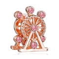 Roségoldenes Riesenrad-Charm mit rosa Kristallen für DIY-Schmuckherstellung - Normale Spezifikation / Rosa Edelstein Riesenrad (33)