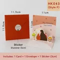 3D Teacher Appreciation card set with orange envelope and My Teacher My Hero popup illustration - Gardener Series - Style F (HK043)