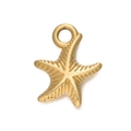 Gold plated stainless steel starfish pendant charm for DIY jewelry making - Gold 543# Large Starfish / 13*16mm