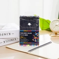 Set de 24 feutres pointe fine 0,4mm aquarellables en pochette PVC sur bureau en bois - Lot de 24 Couleurs