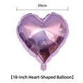 18 inch purple heart shaped aluminum foil balloon for wedding and party decoration - Light Purple