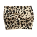 Elastic wide leopard print twisted headband for women yoga and outdoor sports - Light Leopard