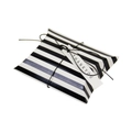 Elegant black and white striped pillow gift box with Thank You tag and black string - Black Stripes