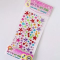 Self-adhesive crystal rhinestone stickers in stars and circles for DIY craft decor - No.13 Colorful Stars